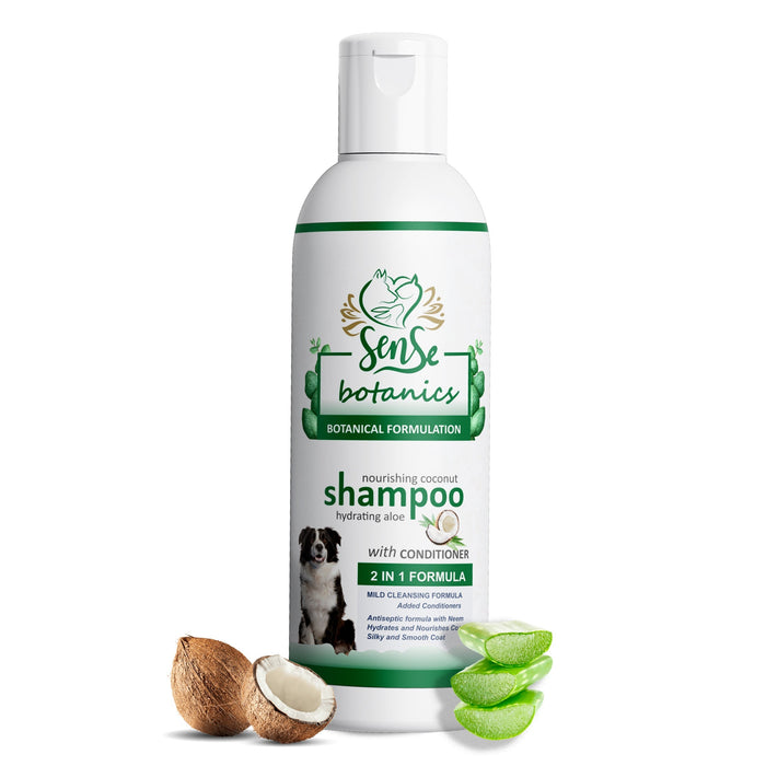 Sense Botanics™ Nourishing Coconut & Aloe Shampoo + Brush COMBO