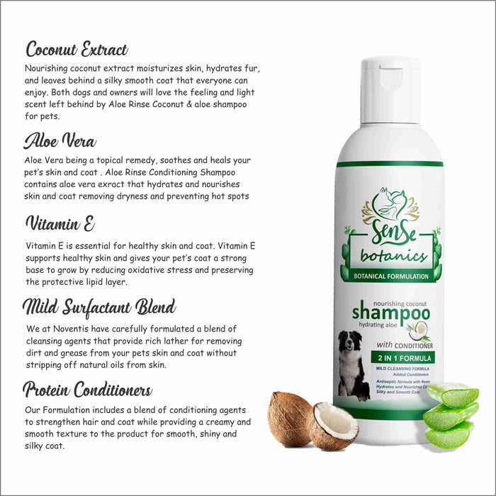 Sense Botanics™ Nourishing Coconut & Aloe Shampoo 200 ml + Cologne 100 ml COMBO