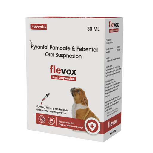 Easy to administer liquid dewormer for puppies Noventis Flevox Suspension