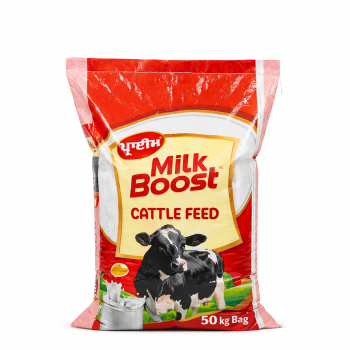 PRIME® MILK BOOST Compound Cattle Feed 50 kg | 20–22% Protein | Supports High Milk Yield, Fat &amp; SNF | Improves Digestion & Feed Efficiency | Balanced Nutrition for Lactating Cows & Buffaloes