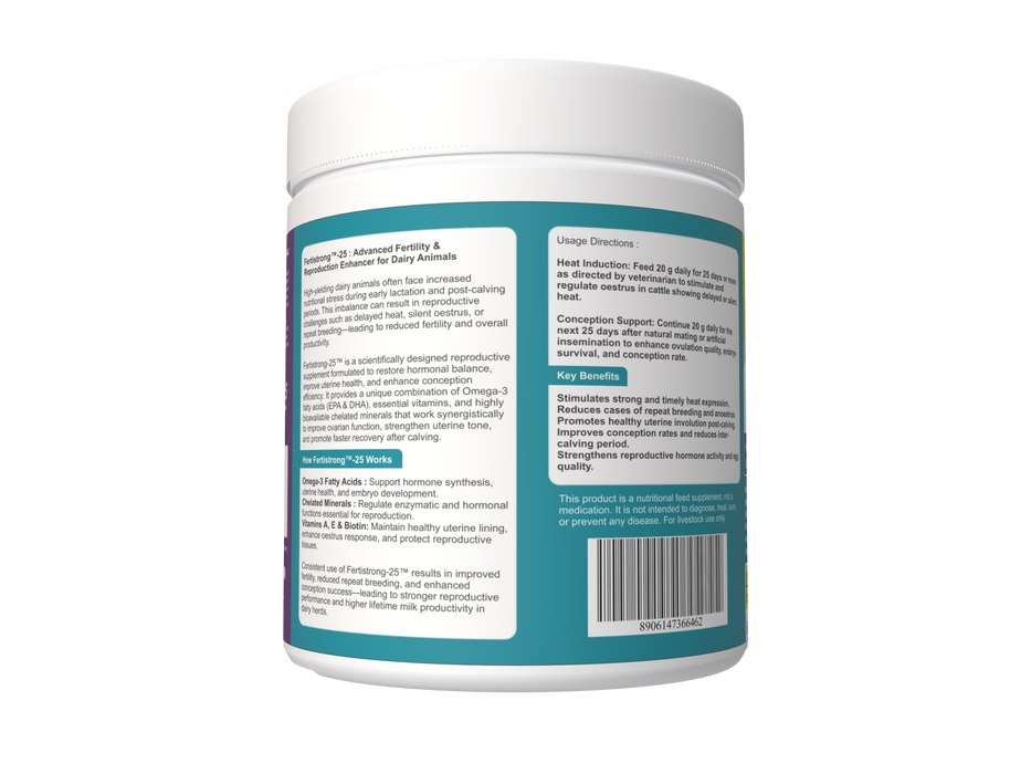 Fertistrong™-25 – Advanced Fertility & Reproduction Enhancer for Dairy Animals