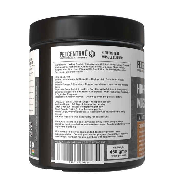 Petcentral® High-Protein Muscle Builder for Dogs – Strength & Recovery Support