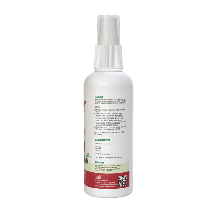 The Natural Alternative Cat and Kitten Dental Hygiene Spray 100 ml– Herbal Oral Care for Fresh Breath and Healthy Teeth