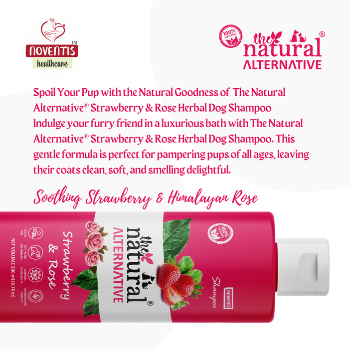 The Natural Alternative® Strawberry & Rose Herbal Dog Shampoo