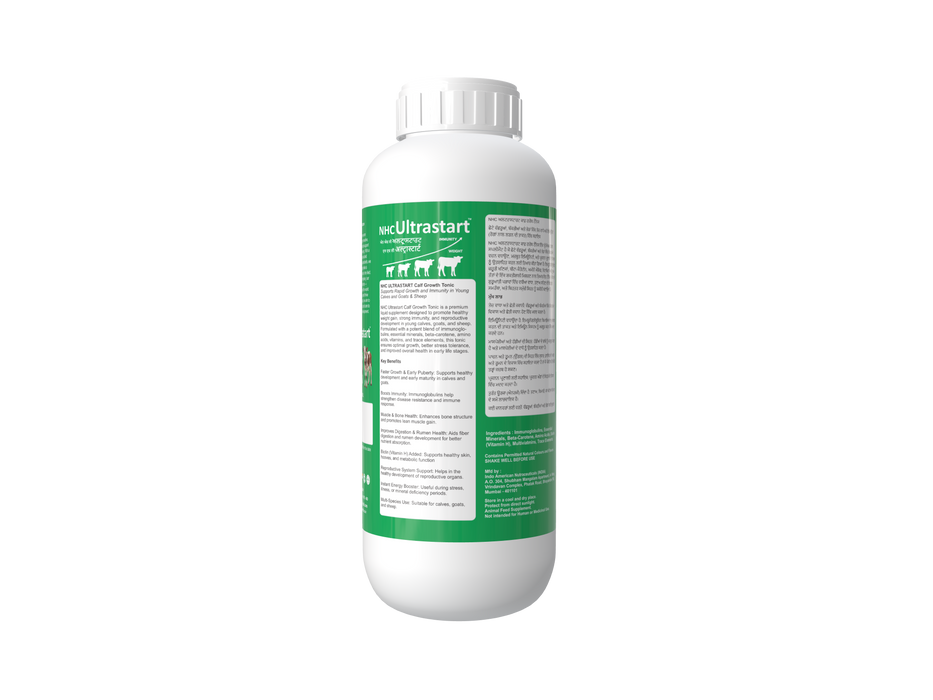 NHC ULTRASTART Calf Growth Tonic – Rapid Growth, Immunity & Development Booster for Calves, Goats & Sheep