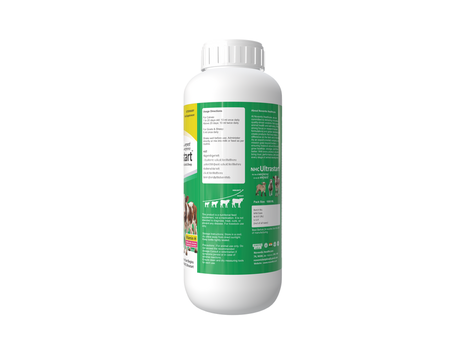 NHC ULTRASTART Calf Growth Tonic – Rapid Growth, Immunity & Development Booster for Calves, Goats & Sheep