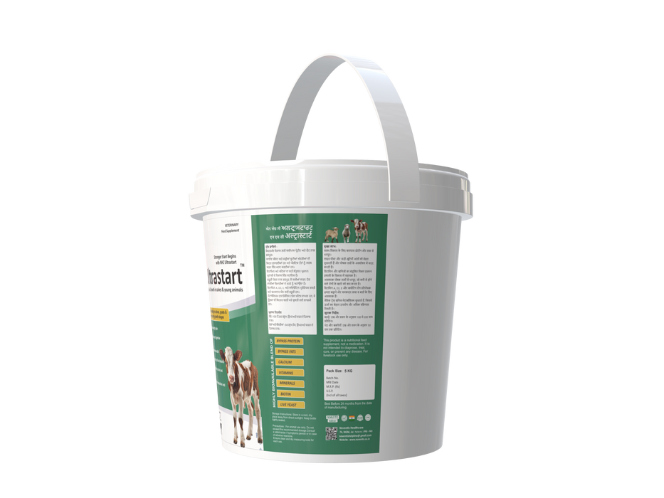 NHC UltraStart Calf Growth Powder – Bypass Protein, Fats, Mineral & Vitamins Blend for Rapid Growth &  Health