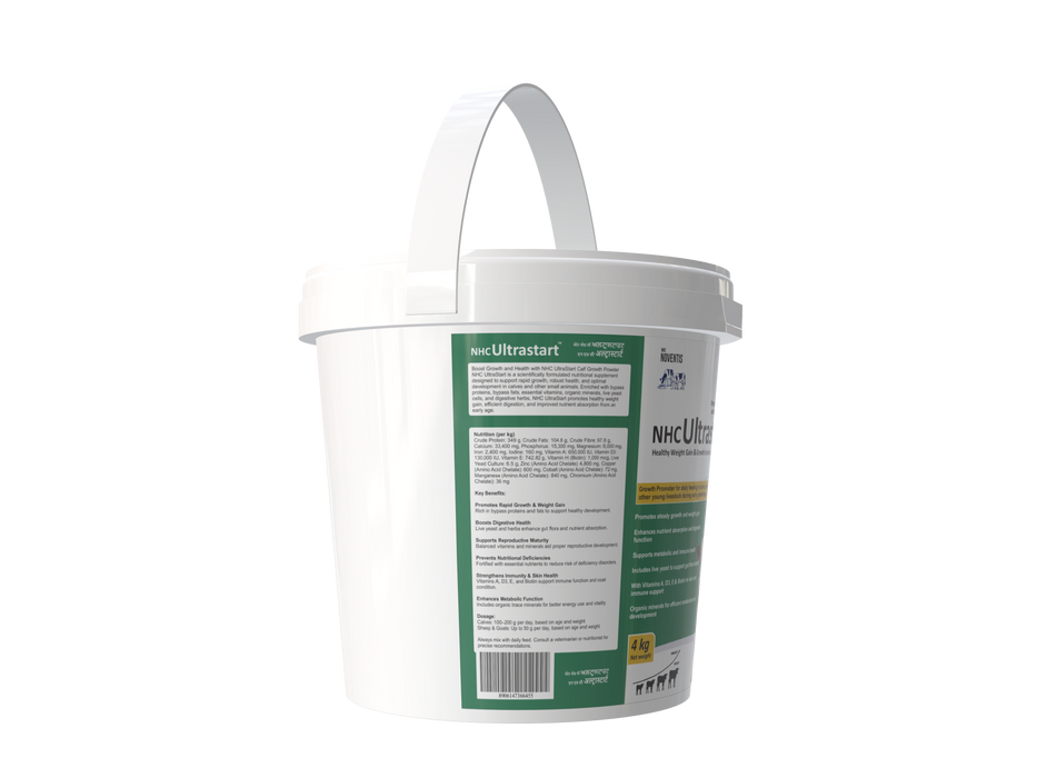 NHC UltraStart Calf Growth Powder – Bypass Protein, Fats, Mineral & Vitamins Blend for Rapid Growth &  Health