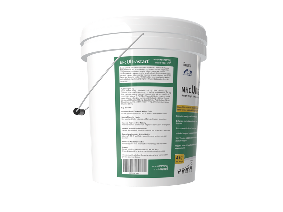 NHC UltraStart Calf Growth Powder – Bypass Protein, Fats, Mineral & Vitamins Blend for Rapid Growth &  Health