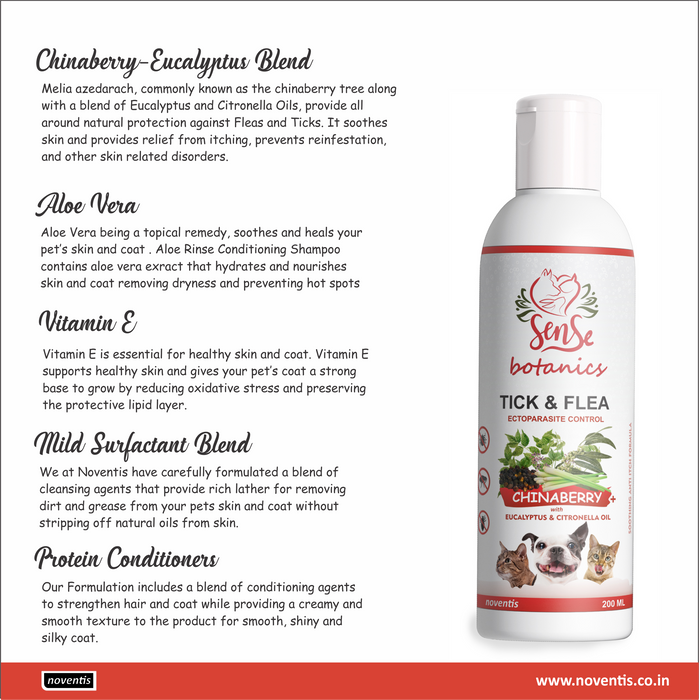 Sense Botanics™ Anti Tick & Flea Shampoo